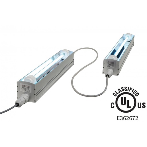 [UV-STICK-E40H-AL-SCR-UL] UV-STICK-E40H-AL-SCR-UL Keimtötende UV-C-Vorrichtung für Lüftungsgeräte - 40W-HO - 571 x 80 x 82mm - IP 55 | (UL LISTED)