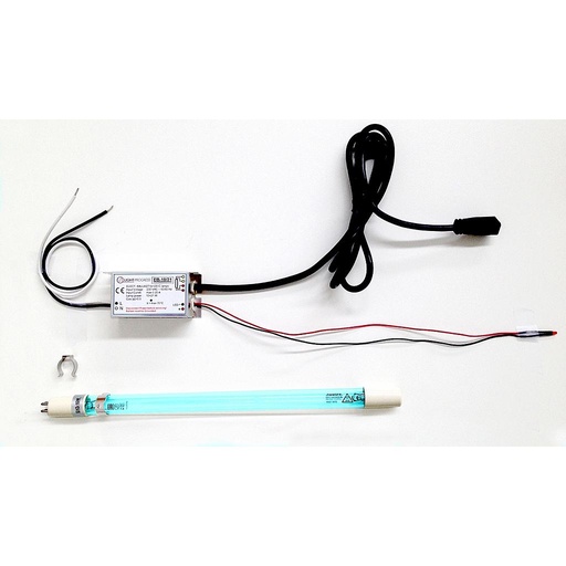 [UV-FCU-CL 16-P-EB] 16W UV-C device for FAN-COIL and U.T.A. (Kit includes electronic power supply and fixing CLIP) 318mm