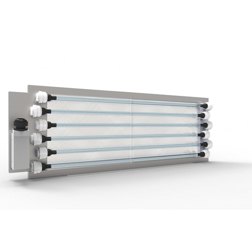 [UV-SMELL-SQ 4/40H] UV-SMELL-SQ 4/40H | Rack of UV-lamps with rectangular frame - SS.304 - 4x40W (594 x 253 x 140mm) (IP55)