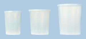 [216-2651] Conical sample containers, with snap-on lids 400 mL