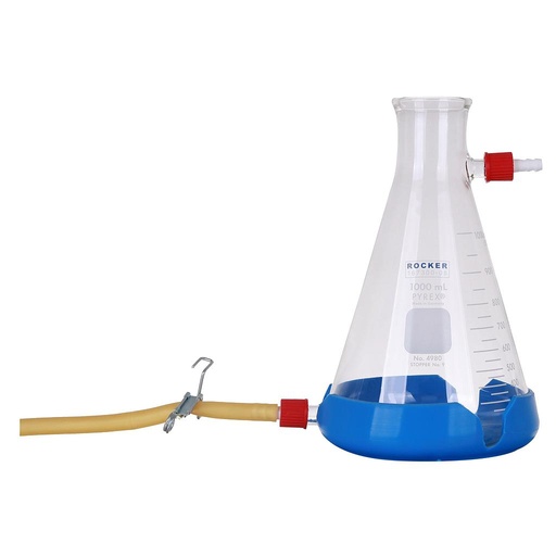 [00829 167100-15] Glass waste bottle 1'000ml with overflow protection, outlet