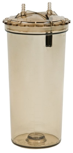 [00829 167200-31] PC waste bottle 1000ml graduated with overflow protection