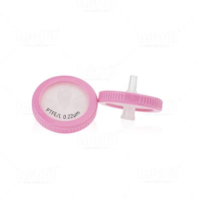 [C0000567] 30 mm PTFE Hydrophil verschweißter Spritzenfilter 0.22um mit Druck. 100pcs/pk.