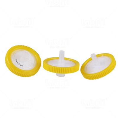 [C0000568] 30 mm PTFE Hydrophil verschweißter Spritzenvorsatzfilter 0,45um mit Druck. 100pcs/pk.