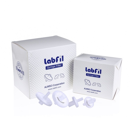 [C0000286] 13 mm PVDF Hydrophobic with 3um PP prefilter Syringe Filter 0.45um with Printing.100pcs/pk.