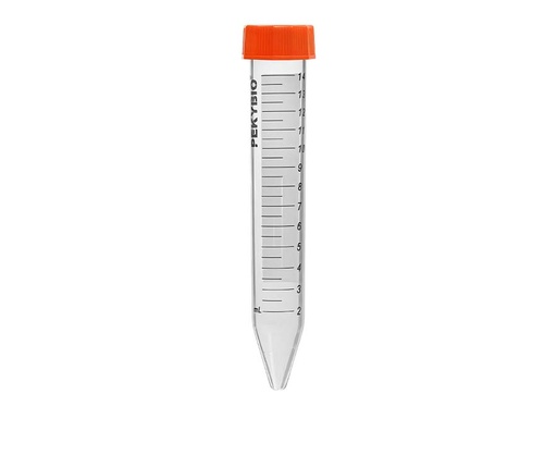 [PK00127 Karton] 15-mL-Zentrifugenröhrchen mit orangefarbener Dichtung Scre w Cap' Konischer Boden' Steril25Stück/Beutel' 20Beutel/Karton