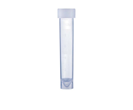 [PK00146 Karton] 10mL-Transportröhrchen mit Natursiegel-Schraubkappe' Vormontiert' Konische Flasche' Selbststehend' Nicht steril 100Stück/Beutel' 10Beutel/Karton