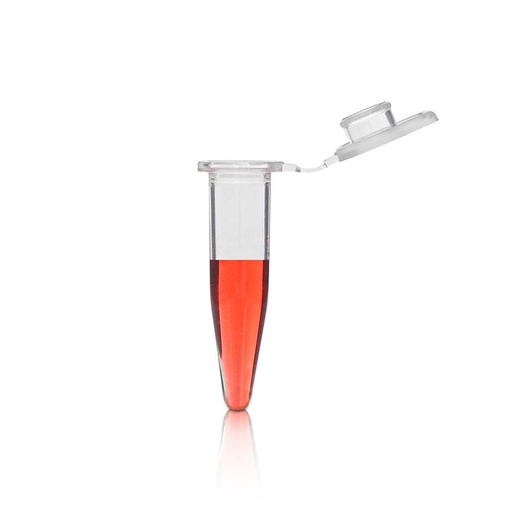 [PK00180 Karton] 0.5mL Einzel-PCR-Gefäß mit angehängtem flachen Ca p' Klar' Unsteril 1000Stück/Beutel'10Beutel/Karton