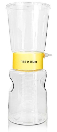[PK00403 Karton] 1000mL-Flaschenaufsatz-Filtrationseinheiten' PES 0,45u m' Steril1Stück/Beutel' 12Beutel/Karton