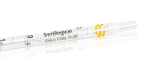 [PK00089 Karton] 10mL Serologische Pipette' Kunststoff/Papier Einzelverpackung' Steril' Orange50Stück/Beutel' 4Beutel/Packung' 6Packungen/Karton