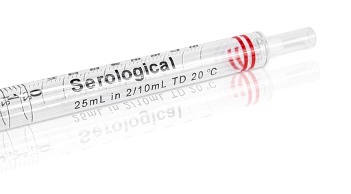 [PK00090 Karton] 25 mL Serological Pipette‚ Plastic/Paper Individ ual Packing‚ Sterile‚ Red
25pieces/bag‚ 4bags/pack‚ 6packs/carton