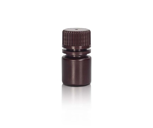 [PK00466 Karton] 8mL PP Reagenzflasche und Kappe' Schmale Öffnung' Bernstein' Unsteril100Stück/Beutel' 10Beutel/Karton