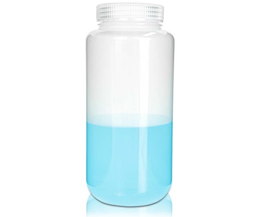 [PK00464 Karton] 1000mL PP Reagenzienflasche und Deckel' Weithals' Transluzent' Unsteril5Stück/Beutel' 10Beutel/Karton