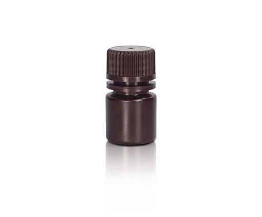 [PK00475 Karton] 8mL PP Reagenzflasche und Kappe' Weithals' Bernstein ' Unsteril100Stück/Beutel' 10Beutel/Karton