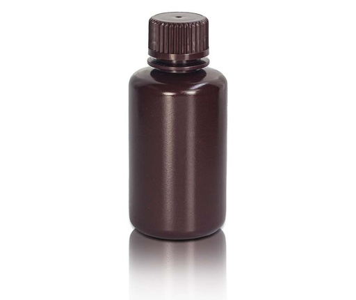 [PK00309 Karton] 60mL HDPE-Reagenzienflasche und Deckel' Enghals' Bernstein' Unsteril50Stück/Beutel' 10Beutel/Karton