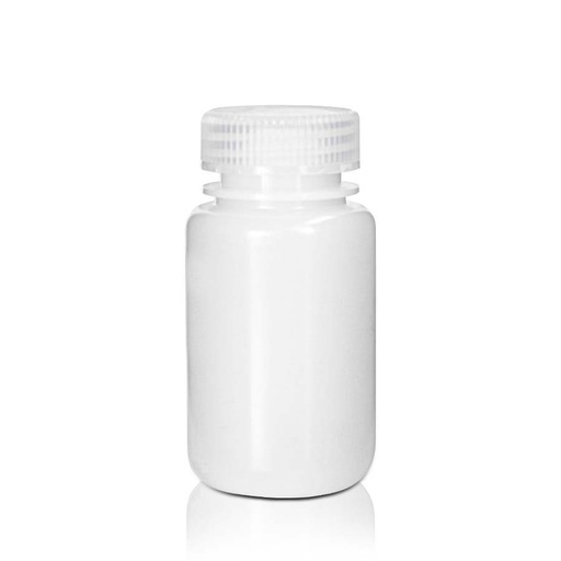 [PK00290 Karton] 125mL HDPE Reagenzienflasche und Deckel' Weithals' Natürlich' Unsteril25Stück/Beutel' 10Beutel/Karton