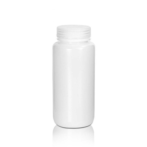 [PK00292 Karton] 500mL HDPE-Reagenzienflasche und Deckel' Weithals' Natürlich' Unsteril10Stück/Beutel' 10Beutel/Karton