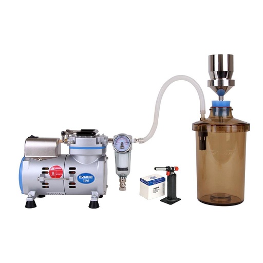 [00829 167306-22] Rocker 300 230V mit 100ml Edelstahl-Filtrationsset LF32, Brenner und Membran