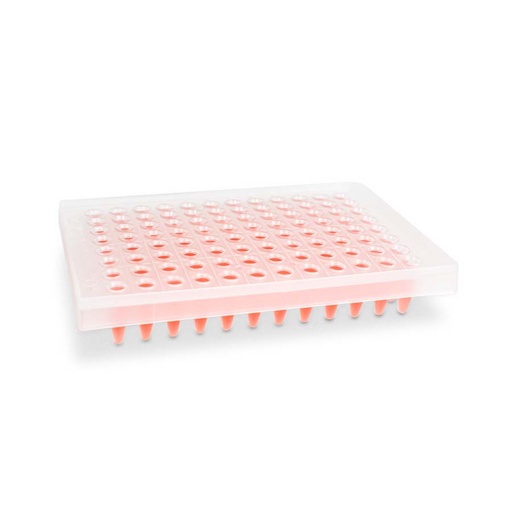 [PK00203] 0,2 mL 96-Well PCR-Platte. Semi-Skirt. Flaches Deckk. Klar. Nicht steril10 Stück/Beutel. 1 Beutel/Packung. 5 Packungen/Karton