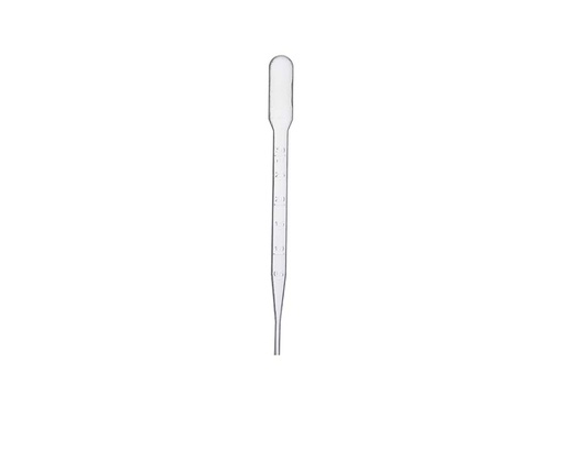 [PK00111] 3 mL Pasteurpipette mit Graduierung' Doppelskala' Länge 160 mm' Volles Volumen 7 mL' Klar' Unsteril 500 Stück/Packung