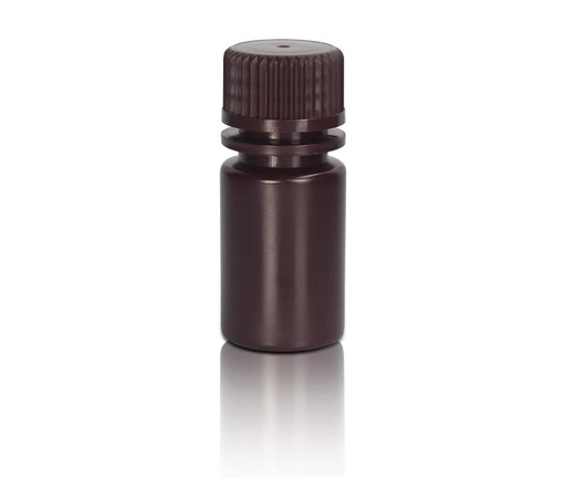 [PK00476] 15 mL PP-Reagenzienflasche und Kappe' Weithals' Bernstein ' Unsteril100 Stück/Beutel' 10 Beutel/Karton