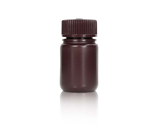 [PK00477] 30 mL PP-Reagenzienflasche und Kappe' Weithals' Bernstein ' Unsteril100 Stück/Beutel' 10 Beutel/Karton