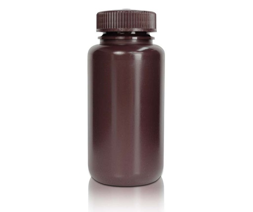 [PK00480] 250 mL PP-Reagenzienflasche und Deckel' Weithals' Bernstein ' Unsteril20 Stück/Beutel' 10 Beutel/Karton