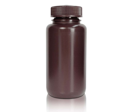[PK00481] 500 mL PP-Reagenzienflasche und Deckel' Weithals' Bernstein ' Unsteril10 Stück/Beutel' 10 Beutel/Karton