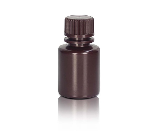 [PK00308] 30 mL HDPE-Reagenzienflasche und Deckel' Enghals' Bernstein' Unsteril100 Stück/Beutel' 10 Beutel/Karton