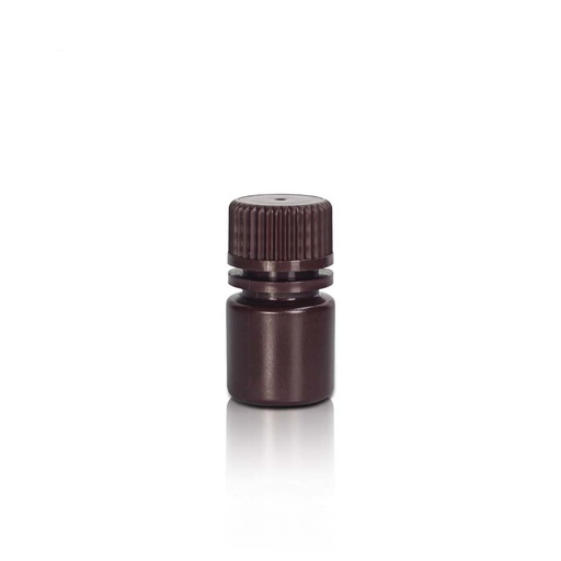 [PK00294] 8 mL HDPE-Reagenzienflasche und Kappe' Weithals' Bernstein' Unsteril100 Stück/Beutel' 10 Beutel/Karton