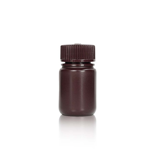 [PK00296] 30 mL HDPE-Reagenzienflasche und Deckel' Weithals' Bernstein' Unsteril100 Stück/Beutel' 10 Beutel/Karton