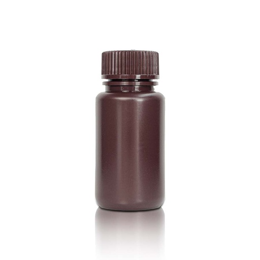 [PK00297] 60 mL HDPE-Reagenzienflasche und Kappe' Weithals' Bernstein' Unsteril50 Stück/Beutel' 10 Beutel/Karton