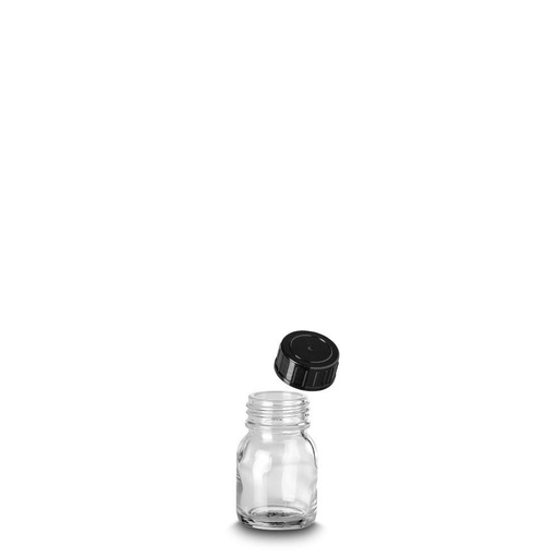 [1-0300-0100-40] Wide-neck bottles with screw cap, 100 ml, GL 40, 63 pieces