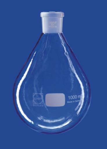 [201-0327] Evaporator flask, 1,000 ml, NS 29/32, pear-shaped, uncoated, DURAN®