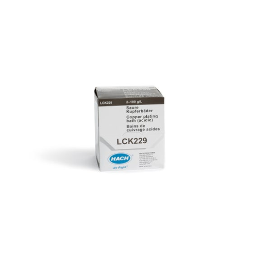 [LCK 229] Kupfer-Bäder, saure, Küvetten-Test 2-100 g/L Cu, 25 Bestimmungen