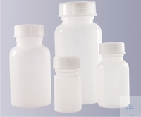 [7 166 002] BOTTLES, PE-LD, WIDE-MOUTHED, 100 ML, GL 32,  ROUND, TRANSPARENT, WITH SCREW-CAP 