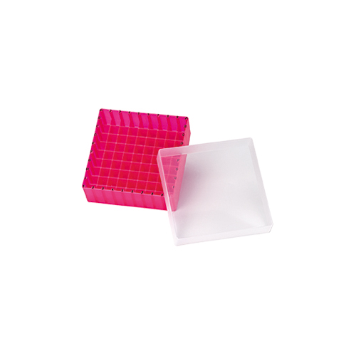 [PPSB12-P] PP Storage Box for 12mm OD Vials (pink)