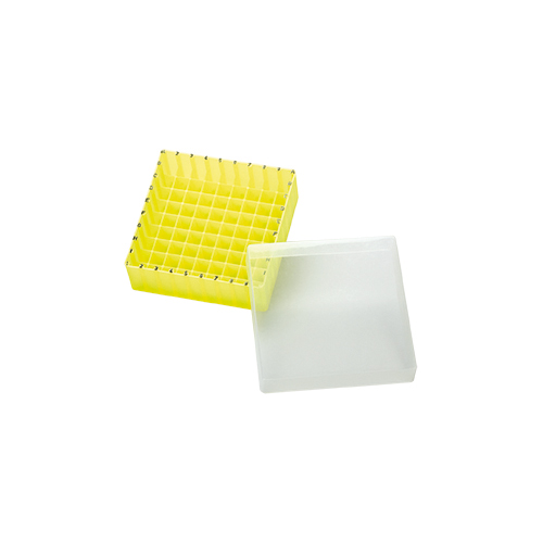 [PPSB12-Y] PP Storage Box for 12mm OD Vials (yellow)