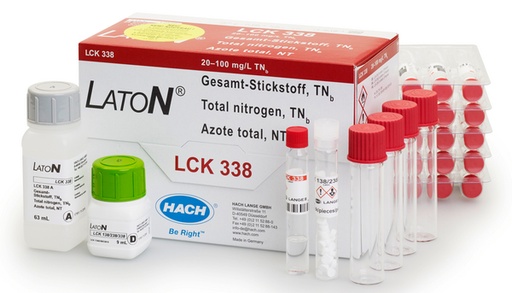 [LCK338] Hach LCK338 Laton Total Nitrogen cuvette test 20-100 mg/L TNb
