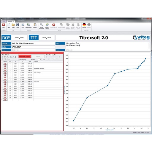 [5 497 700] TITREXSOFT software for data evaluation, complete with cable