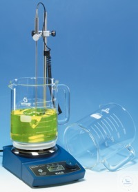 [5 500 314] (5 500 314) Sicherheits-Rührbecher, mit Henkel, 2000 ml,  Ø 145 mm, planer Boden und Antirutschrand,  Borosilikatglas 3.3