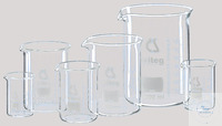 [5 500 599] Beaker-set MAXI, borosilicate glass 3.3,  graduation in ml and oz., with Woteg logo   consists of: 2 x 400 ml, 4 x 600 ml, 4 x 1000 ml