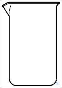 [8 601 100] BECHERGLAESER, HOHE FORM, AUS QUARZ, MIT AUSGUSS,  DIN 12331, 100 ML, 45 MM X 80 MM HÖHE